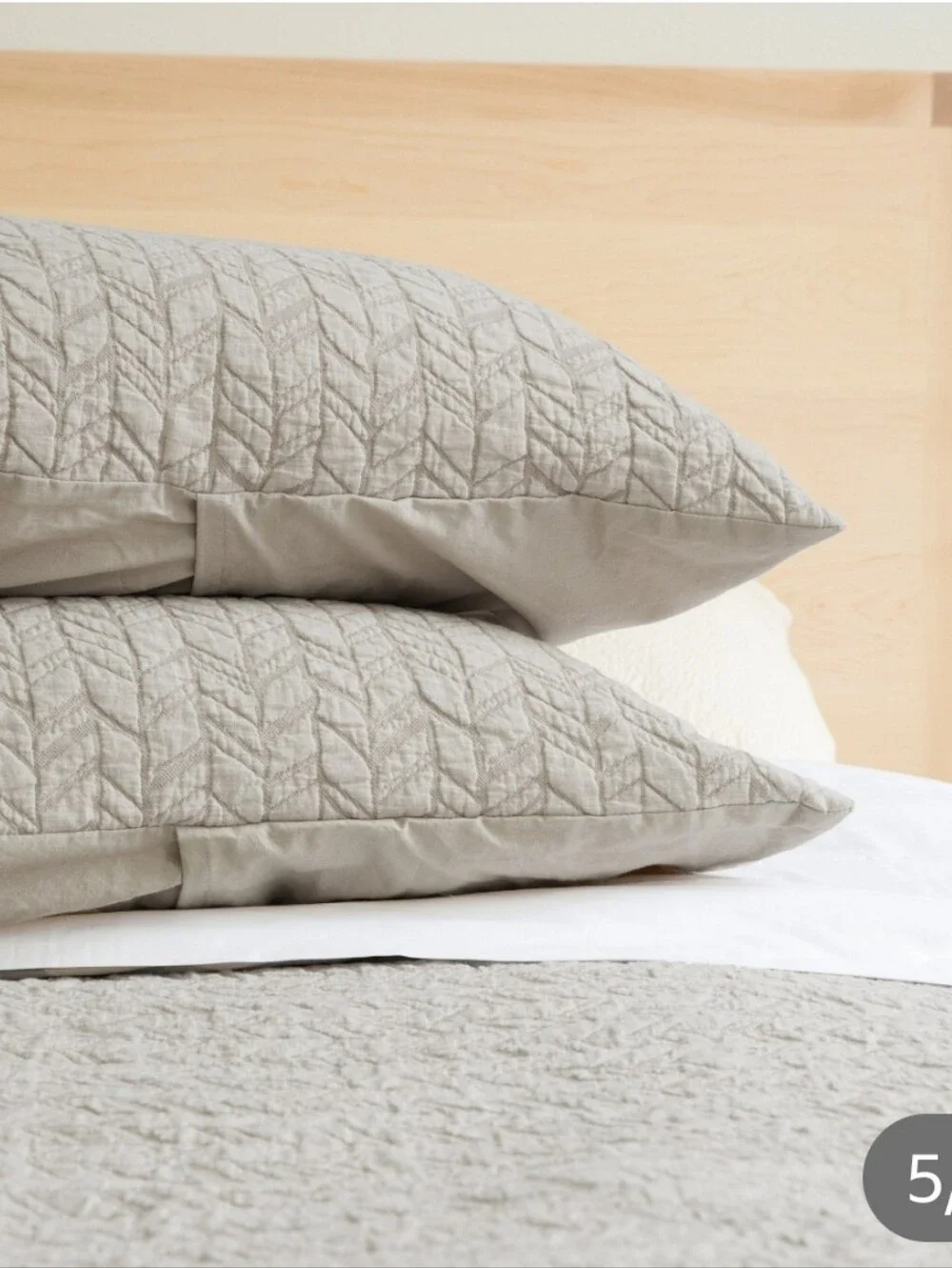 (6) Avacado Herringbone 3piece Organic Cotton Coverlet Set